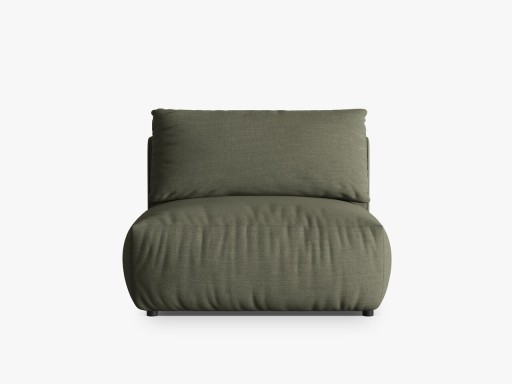 Modul pentru canapea, 1 loc, Chris-259, Micadoni Home, 105x100x80 cm, tesatura structurata chenille, verde deschis