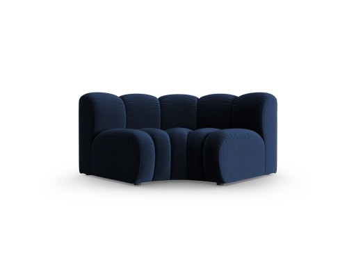 Modul pentru canapea, 1 loc, Lupine-44, Micadoni Home, 185x95x70 cm, catifea, albastru regal