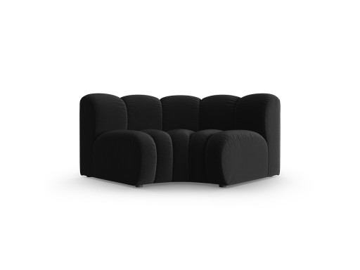Modul pentru canapea, 1 loc, Lupine-44, Micadoni Home, 185x95x70 cm, catifea, negru