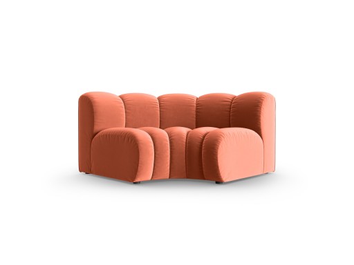 Modul pentru canapea, 1 loc, Lupine-44, Micadoni Home, 185x95x70 cm, catifea, corai