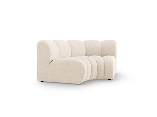 Modul pentru canapea, 1 loc, Lupine-140, Micadoni Home, 185x95x70 cm, tesatura chenille din poliester, bej deschis