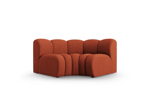 Modul pentru canapea, 1 loc, Lupine-140, Micadoni Home, 185x95x70 cm, tesatura chenille din poliester, teracota
