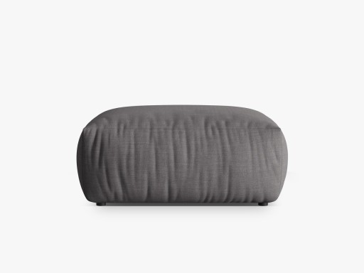 Taburet, Chris-259, Micadoni Home, 100x85x43 cm, tesatura structurata chenille, gri beton