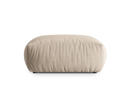 Taburet, Chris-184, Micadoni Home, 100x100x43 cm, catifea, ecru