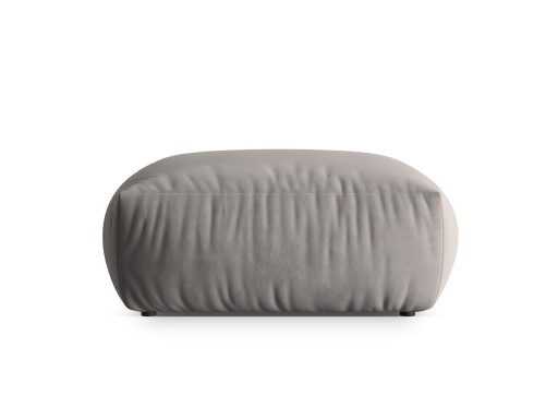 Taburet, Chris-184, Micadoni Home, 100x100x43 cm, catifea, gri