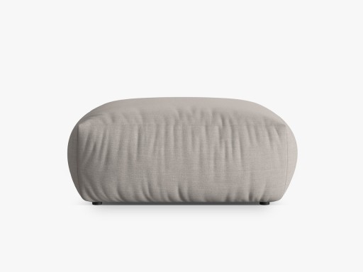 Taburet, Chris-259, Micadoni Home, 100x100x43 cm, tesatura structurata chenille, natural