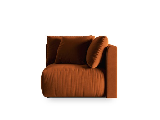 Modul pentru canapea, 1 loc, Chris-184, Micadoni Home, 100x100x80 cm, catifea, teracota