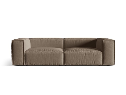 Canapea 4 locuri, Nuria-215, Micadoni Home, 250x110x72 cm, tesatura structurata chenille, cappuccino