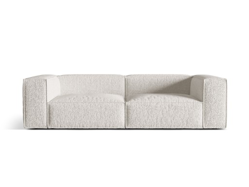 Canapea 4 locuri, Nuria-260, Micadoni Home, 250x110x72 cm, tesatura boucle, gri bej melange