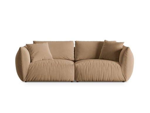 Canapea modulara 4 locuri, Chris-184, Micadoni Home, 260x100x80 cm, catifea, bej sand