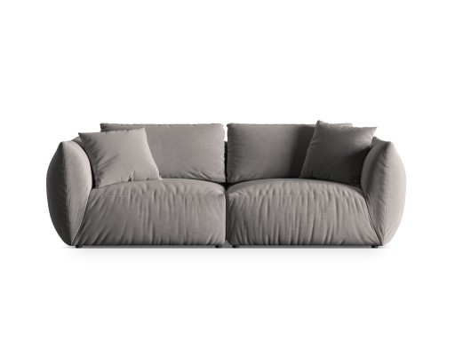 Canapea modulara 4 locuri, Chris-184, Micadoni Home, 260x100x80 cm, catifea, gri