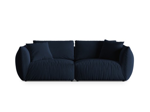 Canapea modulara 4 locuri, Chris-184, Micadoni Home, 260x100x80 cm, catifea, albastru regal