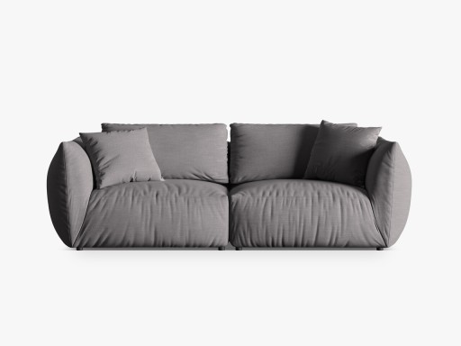 Canapea modulara 4 locuri, Chris-259, Micadoni Home, 260x100x80 cm, tesatura structurata chenille, gri beton