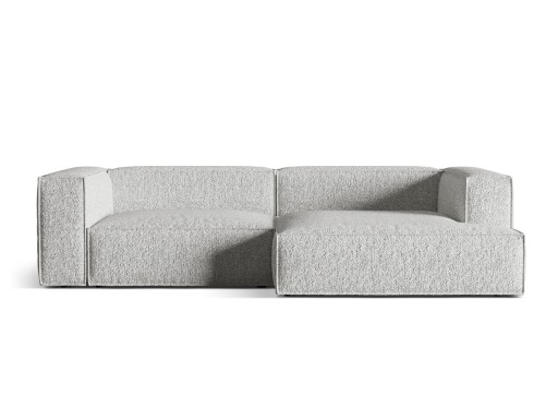 Coltar modular dreapta 4 locuri, Nuria-260, Micadoni Home, 292x147x72 cm, tesatura boucle, argintiu