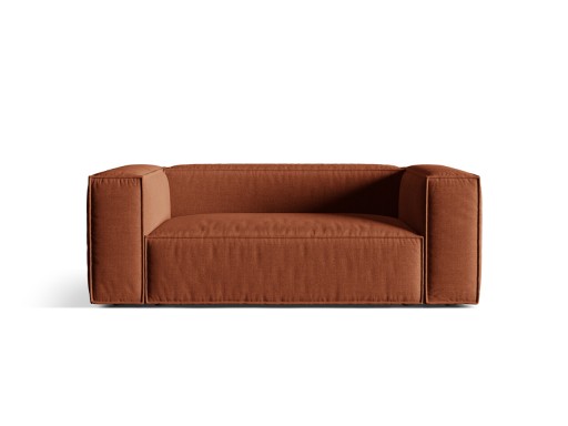Canapea 2 locuri, Nuria-215, Micadoni Home, 170x110x72 cm, tesatura structurata chenille, caramiziu