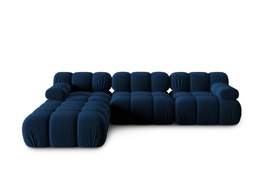 Canapea modulara 4 locuri, Bellis-51, Micadoni Home, 282x188x70 cm, catifea, albastru regal