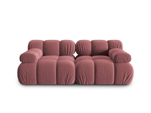 Canapea modulara 2 locuri, Bellis-51, Micadoni Home, 188x94x70 cm, catifea, roz