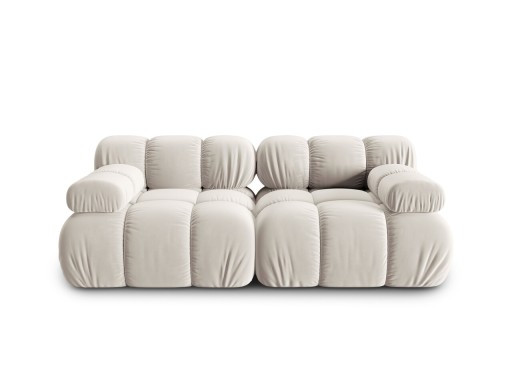 Canapea modulara 2 locuri, Bellis-51, Micadoni Home, 188x94x70 cm, catifea, bej inchis