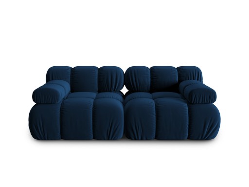 Canapea modulara 2 locuri, Bellis-51, Micadoni Home, 188x94x70 cm, catifea, albastru regal