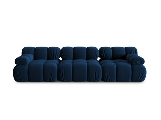 Canapea modulara 3 locuri, Bellis-51, Micadoni Home, 282x94x70 cm, catifea, albastru regal