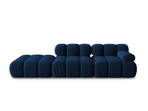 Canapea modulara 4 locuri cotiera stanga, Bellis-51, Micadoni Home, 282x94x70 cm, catifea, albastru regal