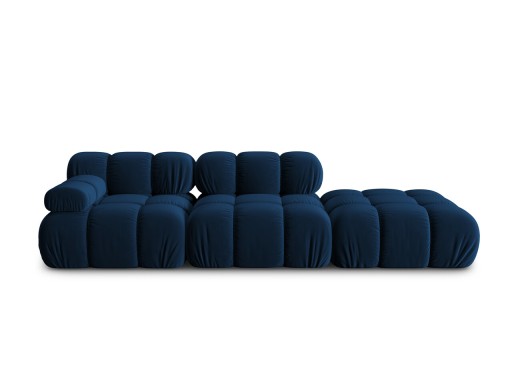 Canapea modulara 4 locuri cotiera dreapta, Bellis-51, Micadoni Home, 282x94x70 cm, catifea, albastru regal