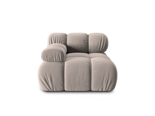 Modul stanga pentru canapea, 1 loc, Bellis-51, Micadoni Home, 94x94x70 cm, catifea, cappuccino