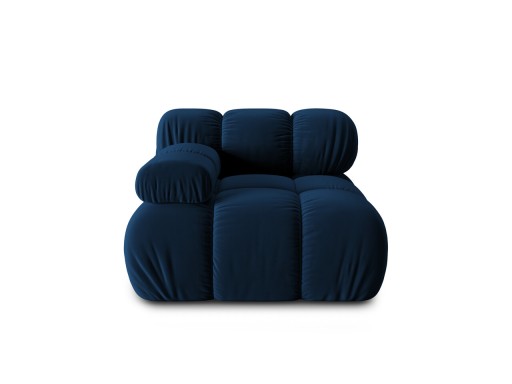 Modul stanga pentru canapea, 1 loc, Bellis-51, Micadoni Home, 94x94x70 cm, catifea, albastru regal