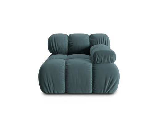 Modul dreapta pentru canapea, 1 loc, Bellis-51, Micadoni Home, 94x94x70 cm, catifea, turcoaz