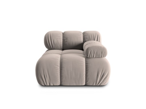 Modul dreapta pentru canapea, 1 loc, Bellis-51, Micadoni Home, 94x94x70 cm, catifea, cappuccino