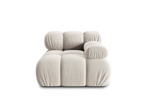 Modul dreapta pentru canapea, 1 loc, Bellis-51, Micadoni Home, 94x94x70 cm, catifea, bej inchis