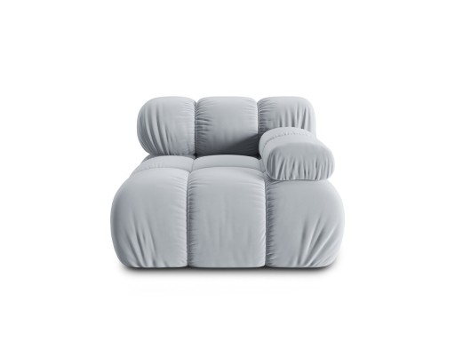 Modul dreapta pentru canapea, 1 loc, Bellis-51, Micadoni Home, 94x94x70 cm, catifea, albastru deschis