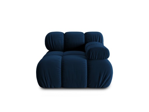 Modul dreapta pentru canapea, 1 loc, Bellis-51, Micadoni Home, 94x94x70 cm, catifea, albastru regal