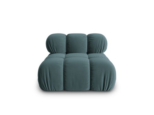 Modul pentru canapea, 1 loc, Bellis-51, Micadoni Home, 94x94x70 cm, catifea, turcoaz