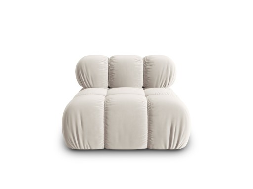 Modul pentru canapea, 1 loc, Bellis-51, Micadoni Home, 94x94x70 cm, catifea, bej inchis