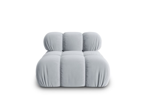 Modul pentru canapea, 1 loc, Bellis-51, Micadoni Home, 94x94x70 cm, catifea, albastru deschis