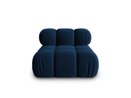 Modul pentru canapea, 1 loc, Bellis-51, Micadoni Home, 94x94x70 cm, catifea, albastru regal