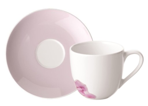 Ceasca si farfuriuta espresso Villeroy & Boch Rose Garden roz