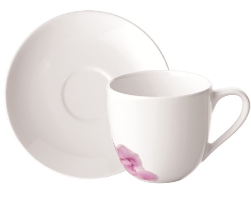 Ceasca si farfuriuta espresso Villeroy & Boch Rose Garden alb