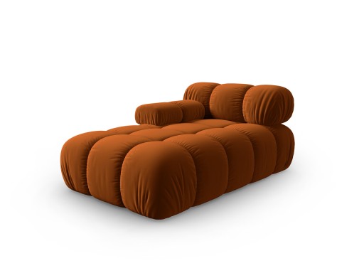 Sezlong living stanga 1 loc, Bellis-51, Micadoni Home, 155x94x70 cm, catifea, teracota
