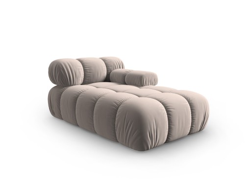 Sezlong living dreapta 1 loc, Bellis-51, Micadoni Home, 155x94x70 cm, catifea, cappuccino