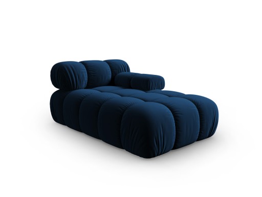 Sezlong living dreapta 1 loc, Bellis-51, Micadoni Home, 155x94x70 cm, catifea, albastru regal