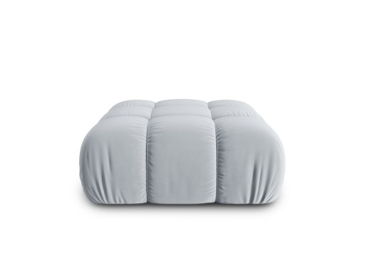 Taburet, Bellis-51, Micadoni Home, 94x94x43 cm, catifea, albastru deschis