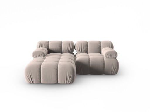 Coltar modular stanga 3 locuri, Bellis-51, Micadoni Home, 188x155x70 cm, catifea, cappuccino