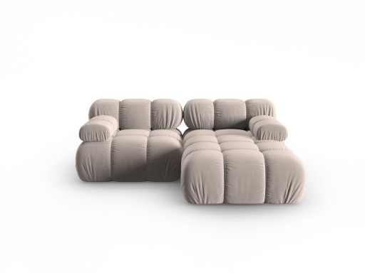 Coltar modular dreapta 3 locuri, Bellis-51, Micadoni Home, 188x155x70 cm, catifea, cappuccino
