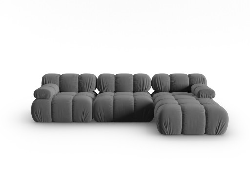 Coltar modular dreapta 4 locuri, Bellis-51, Micadoni Home, 282x155x70 cm, catifea, turcoaz