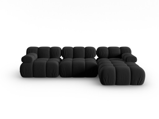 Coltar modular dreapta 4 locuri, Bellis-51, Micadoni Home, 282x155x70 cm, catifea, albastru regal