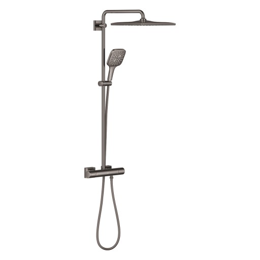 Coloana de dus Grohe Rainshower SmartActive 310 Cube cu baterie termostatata  9 5l/min  hard graphite