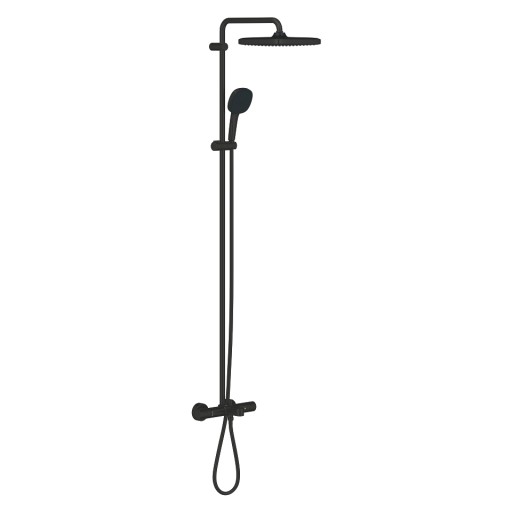 Coloana de dus Grohe Vitalio Comfort 250 cu baterie termostatata  matte black