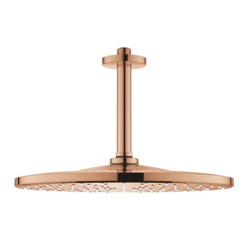 Palarie de dus Grohe Rainshower Mono 310 cu brat de tavan 142mm  9 5l/min  warm sunset